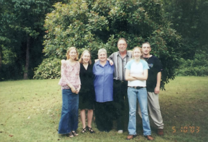 Family photo of six people.